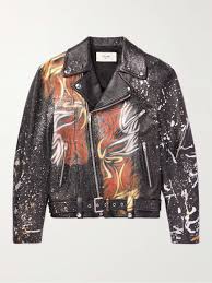 Printed Leather Jacket